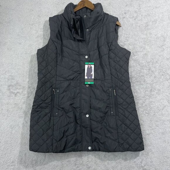 NEW Weatherproof Women's XL Quilted Puffer Vest Lightweight Polyester Outerwear - Picture 1 of 9